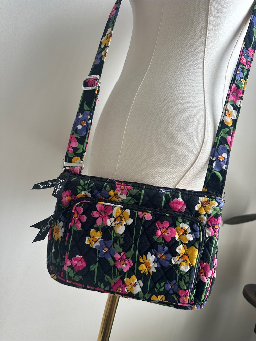 New Vera Bradley Quilted Floral Wildflower Garden Crossbody Purse Bag Wallet Set - Picture 2 of 9